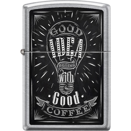 Zippo 2024 Zippo Custom Street Chrome Good Idea With Coffee ZIP-207CI018421